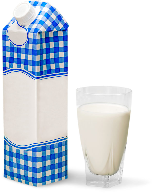 Milk Carton and Glass of Milk