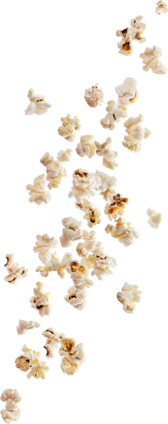 Popcorn Isolated on White Background. Big Collection